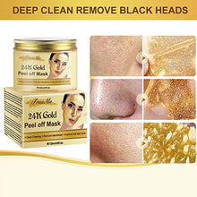 Load image into Gallery viewer, Gold Facial Mask, Peel off Mask, Blackhead Remover Mask with 24K Gold Extract, Anti-Aging, Deep Cleansing Blackhead ＆ Acne Scars, Dirt ＆ Oil, Repairs Uneven Skin Tone
