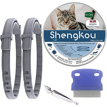 Load image into Gallery viewer, Flea and Tick Collar for Cat, Made with Natural Plant Based Essential Oil, Safe and Effective Repels Fleas and Ticks, Waterproof, 12 Months Protection, 13.8 in (2 Packs)
