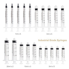 Load image into Gallery viewer, BSTEAN Syringe Blunt Tip Needles Caps Refilling and Measuring E-Juice, E-Liquids, E-cigs, Adhesives, Vape, Oil or Glue Applicator (Pack of 20)
