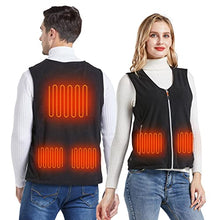 Load image into Gallery viewer, Heated Vest for Men Women, MIBABO Heated Jacket Powered by USB Port, Polar Fleece Vest, Heating Vest, Battery Not Included (M, Black)
