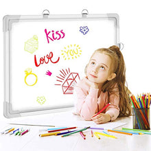 Load image into Gallery viewer, Magnetic Dry Erase Board, 16 x 12 Inch Wall Mounted White Board, Portable Double-Sided Small Whiteboard for School, Home &amp; Office
