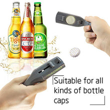 Load image into Gallery viewer, Gun Beer Opener Set 3 Pack Cap Gun Beer Bottle Opener Plastic Launcher Shooter Drink Openers Gun Toy for Home Bar Party Drinking Game Gag Birthday Gift (Red,Grey and Black)
