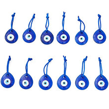 Load image into Gallery viewer, Juvale Hamsa Evil Eye Beads for Décor and Home Protection, 12 Pack, Dark Blue
