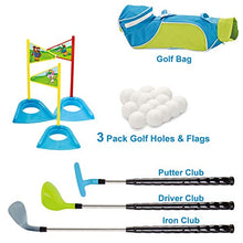 Load image into Gallery viewer, JOYIN Club Golf Comprehensive Toy Set with 3 Golf Clubs, 3 Club Heads, Deluxe Toy Golf Bag, 15 Training Toy Golf Balls and Accessories, for Toddler Kids Boys and Girls Golf, Outdoor Lawn Sport Toy
