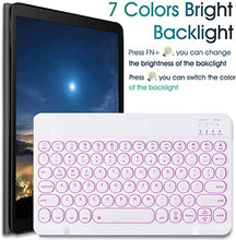 Load image into Gallery viewer, Wineecy Galaxy Tab S6 Lite 2020 Keyboard Case 10.4 [Backlit,SM-P610,SM-P615], 7 Color Light Detachable Wireless Keyboard with PU Folio Stand Cover for Samsung Galaxy Tab S6 Lite 10.4 Inch 2020, Gray
