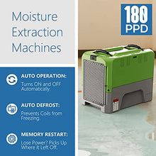 Load image into Gallery viewer, ALORAIR 180 Pint Commercial Dehumidifier with Pump for Basement Warehouse &amp; Job Sites, Large Space Crawl Space Dehumidifier for Efficient Water Damage Restoration,5 Years Warranty,Green
