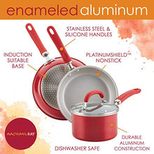 Load image into Gallery viewer, Rachael Ray Create Delicious Nonstick Multi-Pot/Steamer Set, 3 Piece, Red Shimmer
