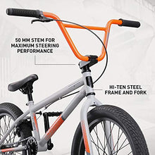 Load image into Gallery viewer, Mongoose Legion L20 Freestyle BMX Bike Line for Beginner-Level to Advanced Riders, Steel Frame, 20-Inch Wheels, Grey
