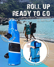 Load image into Gallery viewer, ABYSUP Paddle Board, SUP Paddle Board, 10'6" Inflatable Paddle Board, Paddle Board for Adults, Paddleboard with All Accessories &amp; Carry Bag, Color Blue &amp; White, SUP123

