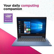 Load image into Gallery viewer, Lenovo IdeaPad 1 14 14.0" Laptop, 14.0" HD (1366 x 768) Display, Intel Celeron N4020 Processor, 4GB DDR4 RAM, 64 GB SSD Storage, Intel UHD Graphics 600, Win 10 in S Mode, 81VU0079US, Ice Blue
