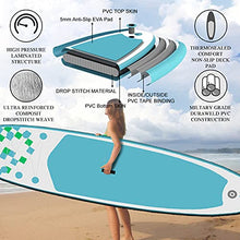 Load image into Gallery viewer, EDOSTORY Inflatable Stand Up Paddle Board (10'6 x 31.5'' x 6'') with Accessories Carry Bag, Wide Stance, Bottom Fin for Paddling, Non-Slip Deck, Surf Control, Youth &amp; Adult Standing Boat A
