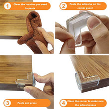 Load image into Gallery viewer, CalMyotis Corner Protector, Baby Proofing Corner Guards, Soft and Transparent, 100% Covered Adhesive, Improved Tasteless Corner Covers for Furniture Sharp Corner, 12 Count
