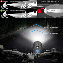 Load image into Gallery viewer, STATOR Bike Light,USB Rechargeable Bike Light Set, Super Bright LED Bike Lights Front and Back, Smart Sensor 400 Lumen 5 Modes IPX5 Waterproof,Fits All Bicycles, Mountain, Road
