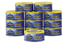 Load image into Gallery viewer, Wild Planet Skipjack Wild Tuna, Sea Salt, Keto and Paleo, 3rd Party Mercury Tested, 5 Ounce (Pack of 12)
