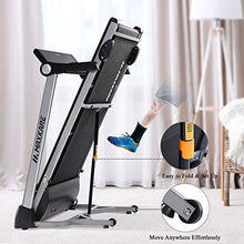 Load image into Gallery viewer, MaxKare Folding Treadmill Electric Motorized Running Machine with 15 Pre-Set Programs 2.5HP Power 8.5 MPH Max Speed White LED Display and Mobile Phone &amp; Water Bottle Holder for Indoor Exercise
