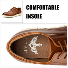 Load image into Gallery viewer, JITAI Men's Casual Oxford Dress Shoes Lace Up Business Fashion Shoes for Men, Brown/01, 9 US
