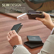 Load image into Gallery viewer, TRAVANDO Money Clip Wallet"RIO" - Mens Wallets slim Front Pocket RFID Blocking Card Holder Minimalist Mini Bifold Gift Box (Vintage Leather, Vintage Brown)
