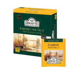 Load image into Gallery viewer, Ahmad Tea Black Tea, Engligh Tea No. 1 Teabags, 100 ct - Caffeinated and Sugar-Free
