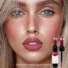 Load image into Gallery viewer, DAGEDA 6Pcs Wine Lip Tint, Matte Lipstick Lip Stain Set Long Lasting Waterproof Lip Stain Set, 6 Colors Velvety Liquid Wine Bottle Lip Gloss, Non-stick Cup Lip Makeup Gift Kit for Girls Women（B Set
