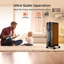Load image into Gallery viewer, Oil Filled Radiator Heater, Radiator Heater, 2022 Upgraded 1500W Electric Portable Heater with 3 Heat Settings, Adjustable Thermostat, Quiet Overheat &amp; Tip-Over Protection, Oil Heaters for indoor use
