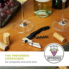 Load image into Gallery viewer, True TrueTap Metallic Purple Double Hinged Waiter’s Corkscrew, Stainless Steel Wine Key with Foil Cutter 4.75x0.5x1

