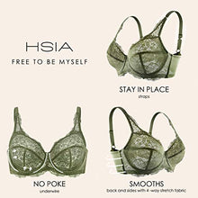 Load image into Gallery viewer, HSIA Underwire Minimizer Bra Women's Unlined Plus Size Bra Full Bust Sheer Bra Sexy Lace Unpadded Bra 34C-44DDD Black
