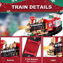 Load image into Gallery viewer, Christmas Train Set - Toy Train Set with Lights and Sounds, Round Railway Tracks for Under/Around The Christmas Tree, Best Gifts for 3 4 5 6 7 8+ Year Old Kids Boys Girls
