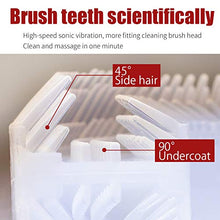 Load image into Gallery viewer, Ultrasonic Toothbrush Automatic Toothbrush Washable and Rechargeable with Automatic LED Lights for Travel and Household use (Black)
