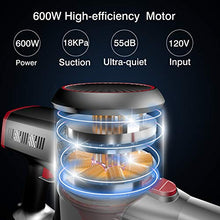 Load image into Gallery viewer, Vacuum Cleaner, 18Kpa Super Suction Vacuum Cleaner, 4 in 1 Corded Stick Vacuum, Easy Empty Dirt Bin, Lightweight&amp; Versatile, Handheld Vacuum with Upgraded LED Motorized Brush
