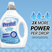 Load image into Gallery viewer, Amazon Brand - Presto Concentrated Liquid Laundry Detergent, Free &amp; Clear, Hypoallergenic, Free of Perfumes Clear of Dyes, 110 Loads, 82.5 Fl Oz
