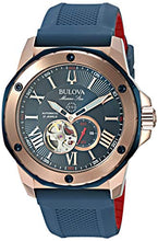 Load image into Gallery viewer, Men's Bulova Marine Star Automatic Blue Dial Watch 98A227

