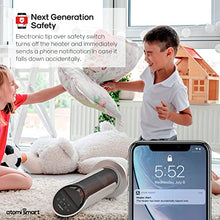 Load image into Gallery viewer, Atomi Smart WiFi 25" Ceramic Tower Space Heater – 3rd Gen.,1500W, Wide-Angle Oscillation, 750 Square-Foot Coverage, Tip-Over Safety Switch, Smartphone Control, Compatible with Alexa and Google Assistant
