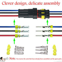 Load image into Gallery viewer, YETOR Way Car Waterproof Electrical Connector,16 AWG 3 pin Plug Auto Electrical Wire Connectors Marine for Car, Truck, Boat, and Other Wire Connections.(5 Pack)¡­
