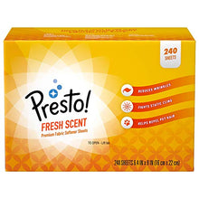 Load image into Gallery viewer, Amazon Brand - Presto! Fabric Softener Sheets, Fresh Scent, 240 Count
