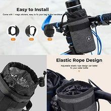 Load image into Gallery viewer, Candora Bike Handlebar Stem Bag Food Snack Storage, Water Bottle Holder Bikepacking, Bicycle Touring, Commuting (Blue)
