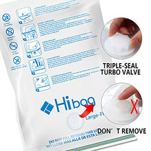 Load image into Gallery viewer, HIBAG Space Saver Bags, 20 Pack Vacuum Storage Bags (6 Medium, 5 Large, 5 Jumbo, 2 Small, 2 Roll Up Bags) with Hand Pump for Bedding, Comforter, Pillows, Towel, Blanket, Clothes
