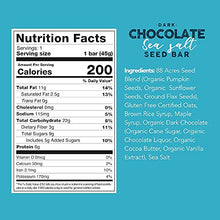 Load image into Gallery viewer, 88 Acres Granola Bars | Dark Chocolate Sea Salt | Gluten Free, Nut-Free Oat and Seed Snack Bar | Vegan &amp; Non GMO | 12 Pack
