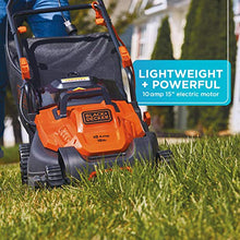 Load image into Gallery viewer, BLACK+DECKER Electric Lawn Mower with Bike Handle, 15-Inch, 10-Amp, Corded (BEMW472BH)
