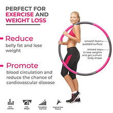 Load image into Gallery viewer, Haunz Exercise Hula Hoop for Adults | Weighted Hula Hoops with Carry Bag for Storage and Jump Rope | Women Workout Equipment Hoola Hoop | 2 lbs Weighted Hula-Hoops for Weight Loss &amp; Burning Fat
