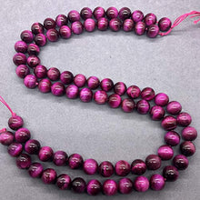 Load image into Gallery viewer, Daiwenwo Rose Tiger Eye Beads 8mm Gemstone Loose Natural Stone Round for Jewelry Making (Rose, 8mm(≈46pcs))
