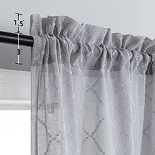 Load image into Gallery viewer, Light Grey Curtains &amp; Drapes for Living Room 84 Inch Length 2 Panels Set Modern Rod Pocket Sheer Window Treatments Curtains for Bedroom Sliding Glass Door 84 Inches Long Gray
