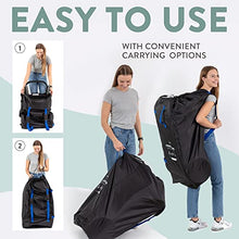 Load image into Gallery viewer, Stroller Bag for Airplane Travel - Baby Stroller Cover for Travelling - Durable Nylon Gate Check Bag with Backpack Straps to Easily Carry and Protect Single, Double, &amp; Umbrella Strollers
