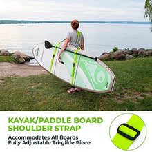 Load image into Gallery viewer, Gradient Fitness Kayak/Paddle Board/Surfboard Shoulder Strap | Hands-Free SUP Carrying Strap Boards with Padded Shoulder Sling, Paddle Carrier &amp; Metal Accessories (Green)

