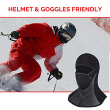Load image into Gallery viewer, Balaclava for Men, Black Windproof Full Face Covering Bike Motorcycle Ski Balaclavas, Thermal Fleece Liner Multifunctional Headwear Neck Warmer Scarf Mens Winter Hat Skiing Cycling Snood
