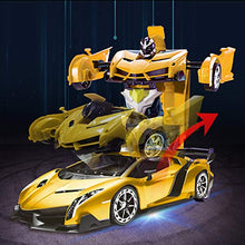 Load image into Gallery viewer, AMENON Remote Control Transform Car Robot Toy with Lights Deformation RC Car 2.4Ghz 1:18 Rechargeable 360°Rotating Stunt Race Car Toys for Kids Boys Girls Age 8 9 10 11 Year Old Easter Toy Gifts
