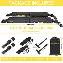 Load image into Gallery viewer, The Soft Roof Rack Pads for Kayak/Sup/Paddleboard/Canoe/Snowboard/Windsurfing, Universal Surfboard Racks for Car Include Tie-Down Straps, Block Surf Racks Suit Cars, SUV, Trucks
