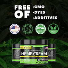 Load image into Gallery viewer, Hemp Cream - Made in USA - 8 fl oz - with Arnica &amp; Hemp Extract - Hemp Oil Cream - Skin, Back, Muscles &amp; Shoulder
