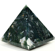 Load image into Gallery viewer, Energized Gemstones Pyramids Approx 1.75"-2" Inches - Healing Gemstone Crystals - Lapis Crystal Quartz Green Jade Fluroite Iolite Pyrite Aventurine Amethyst Tourmaline Citrine (Moss Agate)
