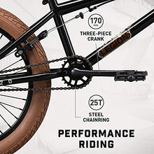 Load image into Gallery viewer, Mongoose Legion L20 Freestyle BMX Bike Line for Beginner-Level to Advanced Riders, Steel Frame, 20-Inch Wheels, Black
