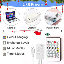 Load image into Gallery viewer, Avatar Controls 32.8ft Smart Christmas Lights Works w/ Alexa Google, Color Changing LED Lights with Remote, Music Sync Fairy Lights with 20 Flash Modes, Plug in USB String Lights with Timer, RGBIC
